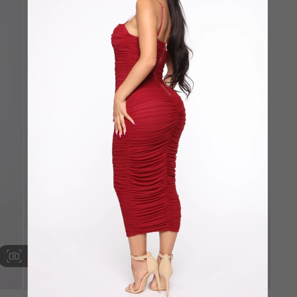 FN Ruched midi dress